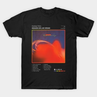 Cocteau Twins - Heaven or Las Vegas Tracklist Album T-Shirt